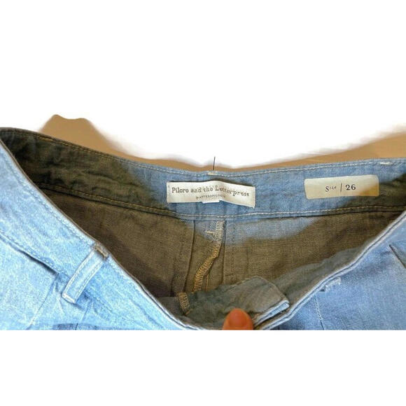 Pilcro and the Letterpress Mina Wide Leg Culottes Denim Shorts Size 26 NWT $98 - Picture 5 of 9